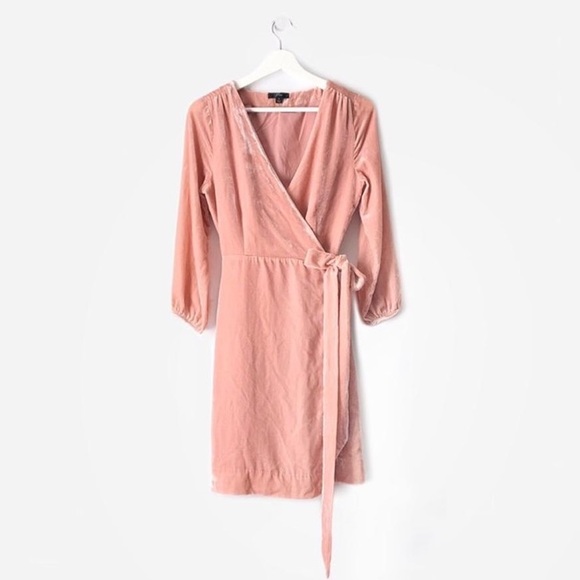j crew collection velvet wrap dress